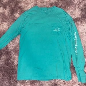 vineyard vines youthXL (fits like adult small) Aqua Blue  Long Sleeve Shirt🐳